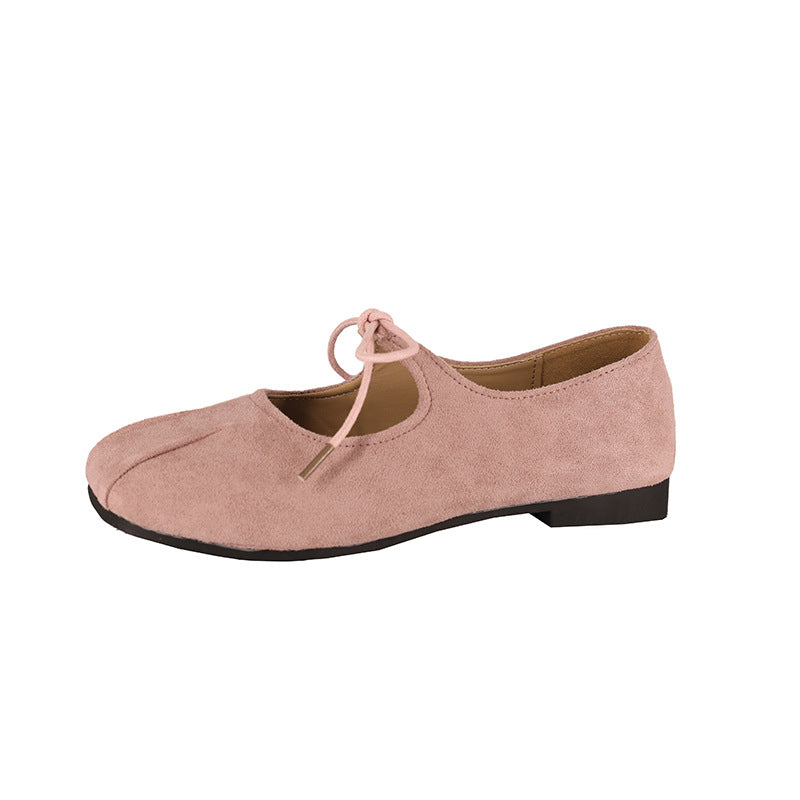 Damen elegante Ballerinas mit praktischer Schleifenverzierung und hochwertigem Wildlederoberteil EB