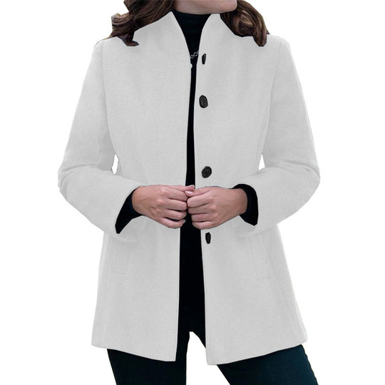 Damen Wollmantel mit schmalem Schnitt EB