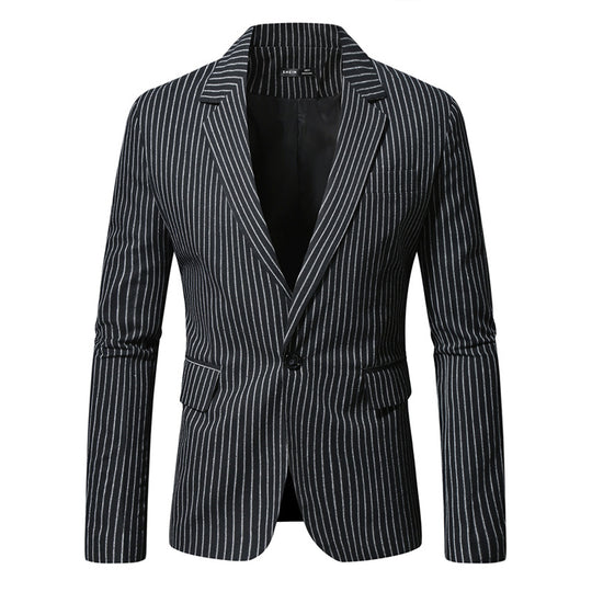 Herren elegante Anzugjacke im modernen Streifenmuster EB