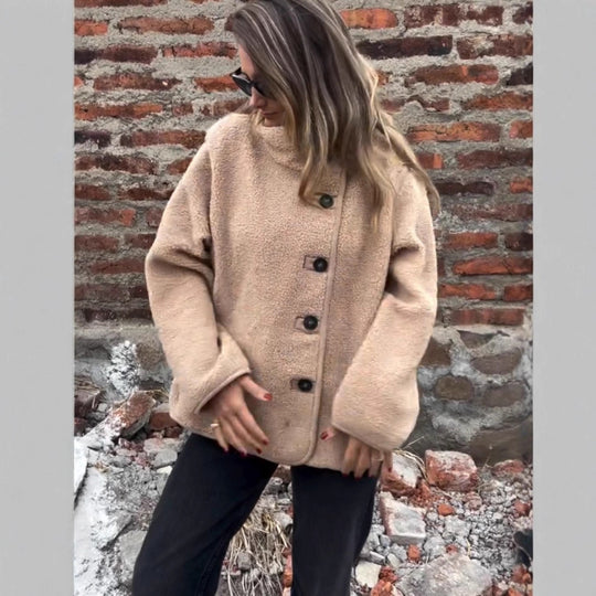 Damen lockere Fleecejacke EB