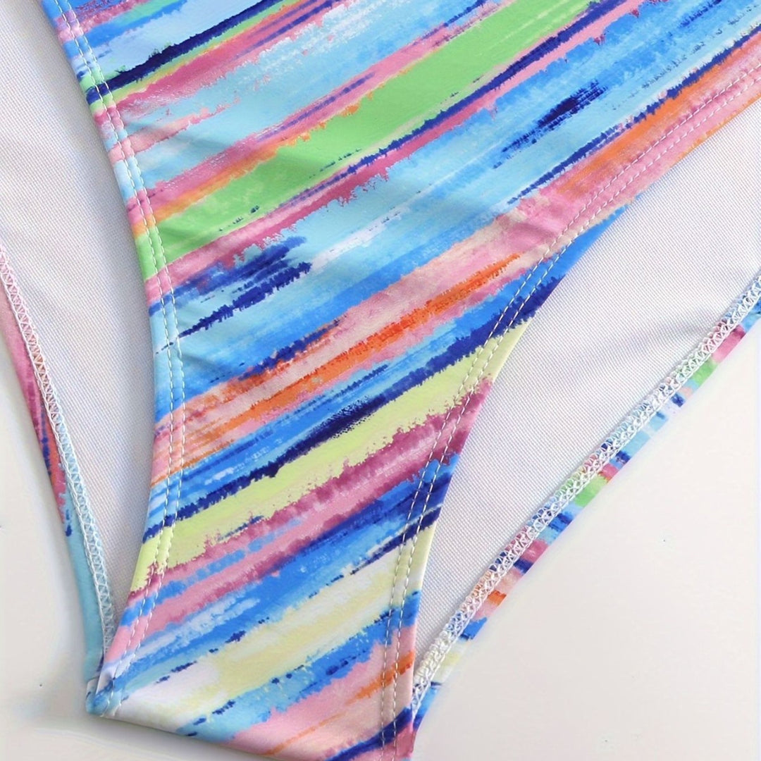 Damen Wickel-Bikini-Oberteil mit modischer Hose EB