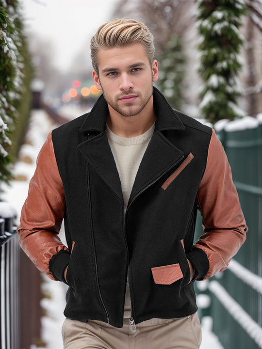 Herren modische Fleece-Kombijacke mit akzenten EB