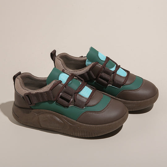 Damen Sportliche Sneakers mit elastischem Riemensystem und dicker Sohle EB
