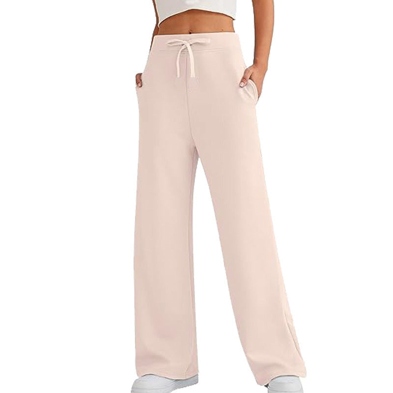 Damen Weite Freizeit-Hose mit elastischem Bund und praktischen Taschen EB