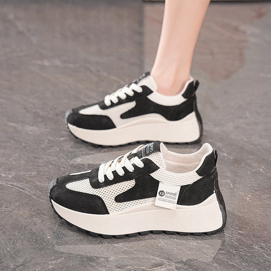 Damen Freizeit Sneakers mit atmungsaktivem Mesh-Obermaterial und rutschfester Sohle EB