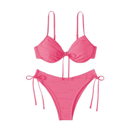 Damen Triangelbikini mit verstellbaren Bindebändern EB