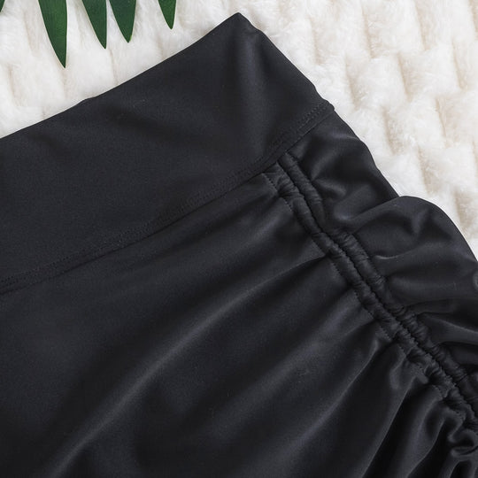 Damen Bade-Rock mit Raffungsdetails und eleganter Wellenkante EB