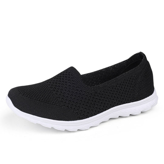 Damen Bequeme Slip-On Sneakers mit atmungsaktiver Netzstruktur EB