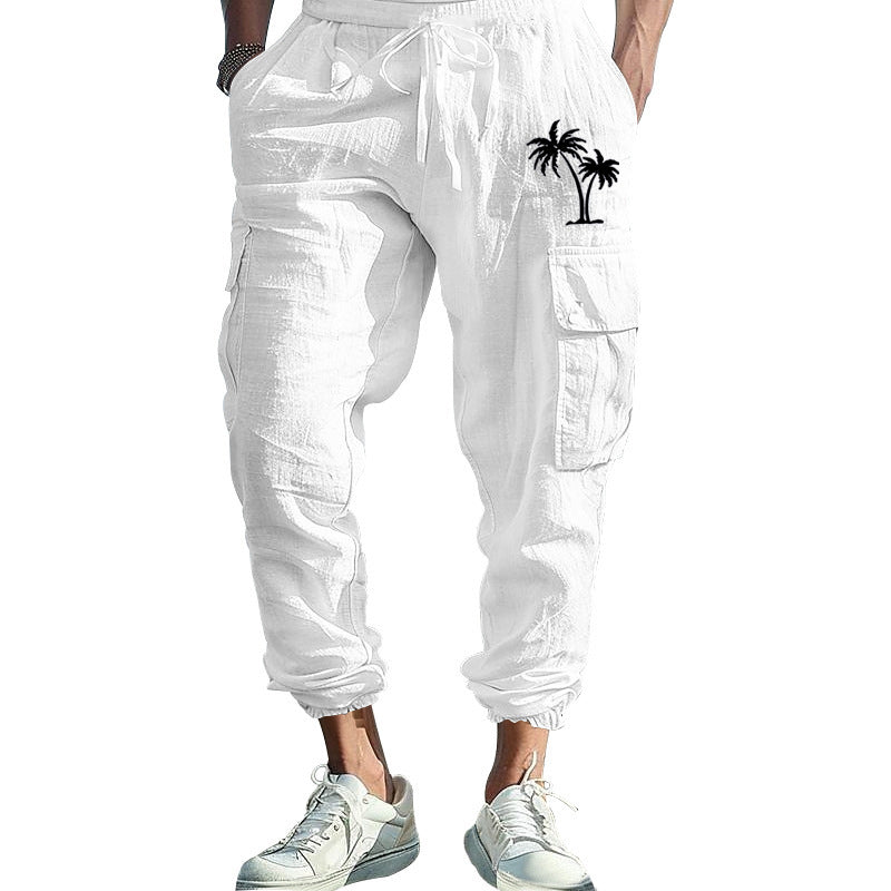 Herren Cargohose mit seitlichen Taschen und verstellbarem Bund EB