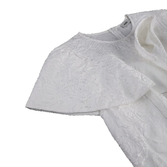 Damen festliches Kleid mit kunstvollem Blumendekor und wunderschöner Drapierung EB