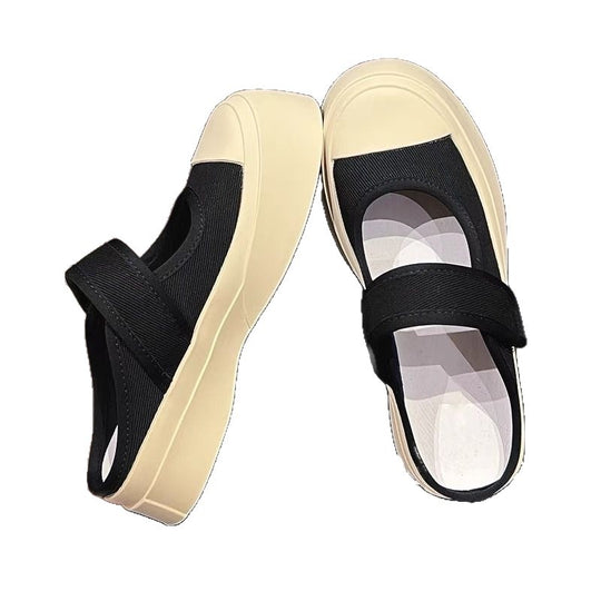 Damen Komfortable Slip-On Sneakers mit elastischem Riemen EB