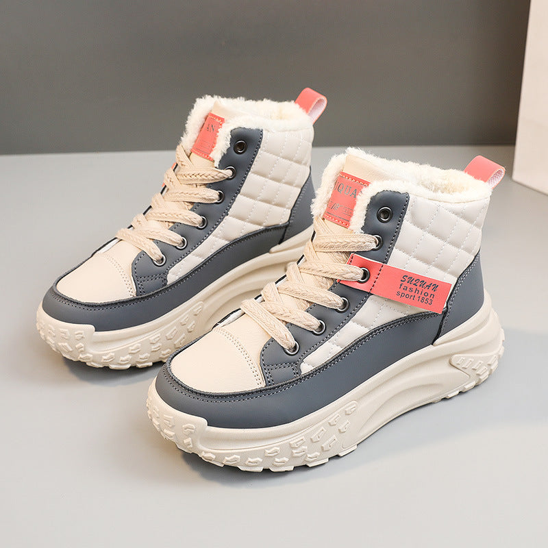 Damen Hohe Sneaker mit kuscheligem Innenfutter und rutschfester Sohle EB