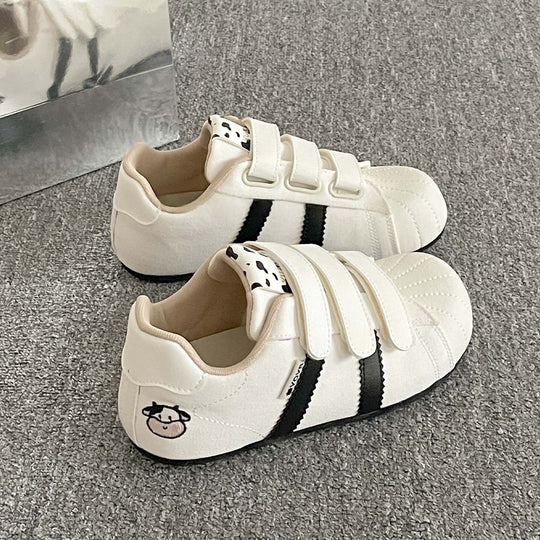 Damen Sneakers mit Velcro-Verschluss und lustigem Tierdesign EB