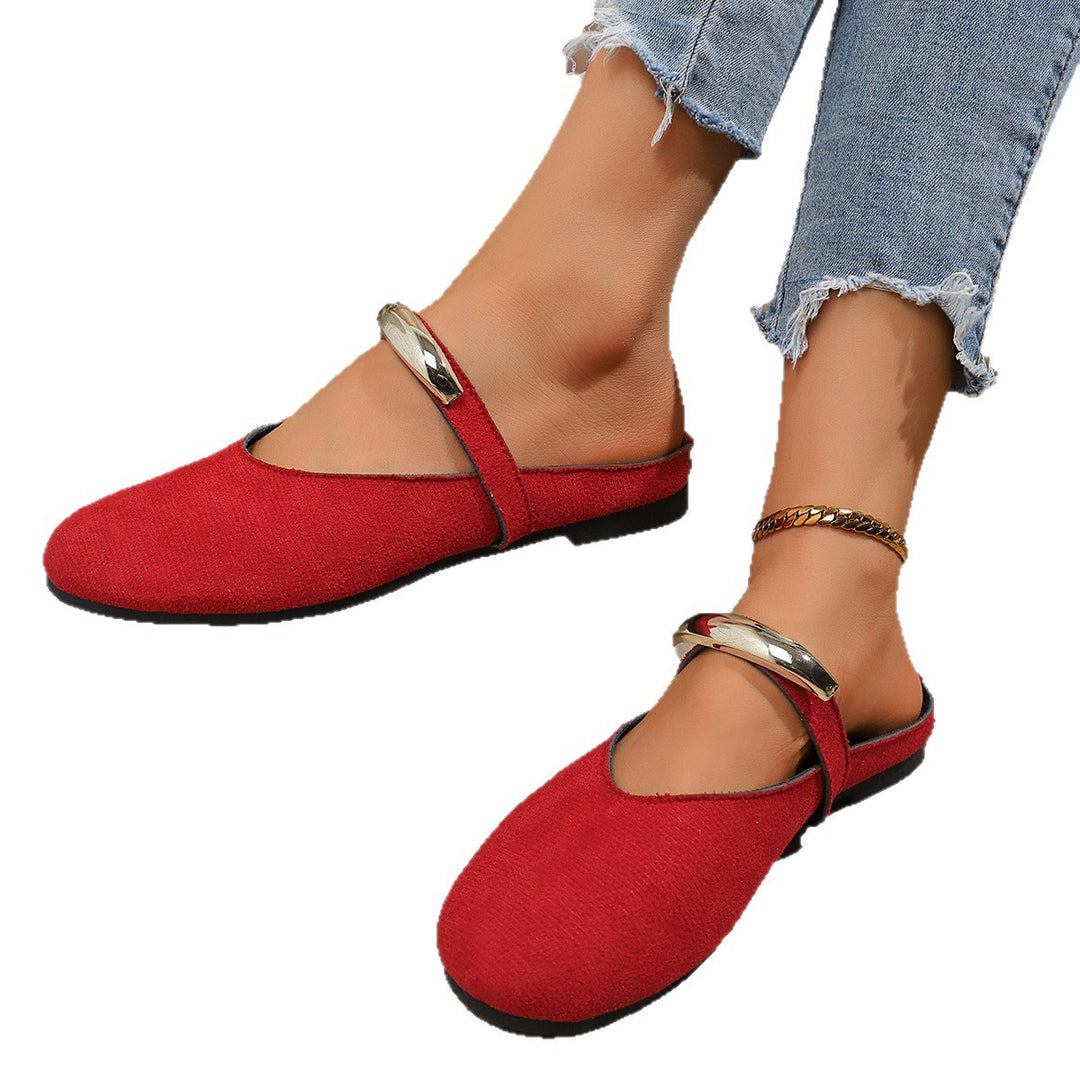 Damen Modische Mokassins mit elegantem Goldakzent und soften Obermaterial EB