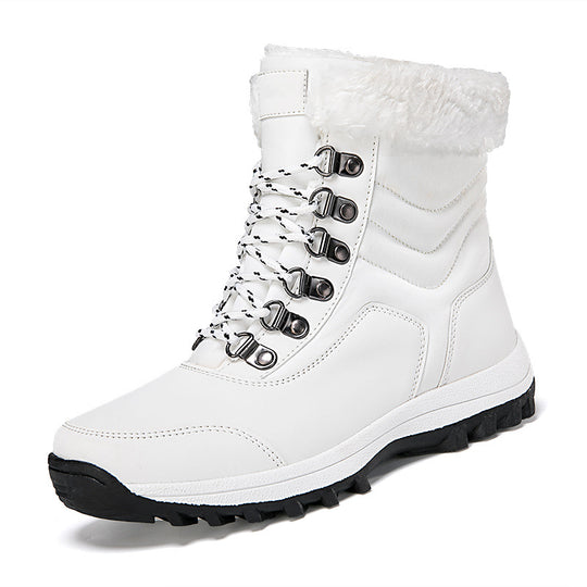 Damen Winterstiefel mit weichem Kunstfellkragen und rutschfester Laufsohle EB