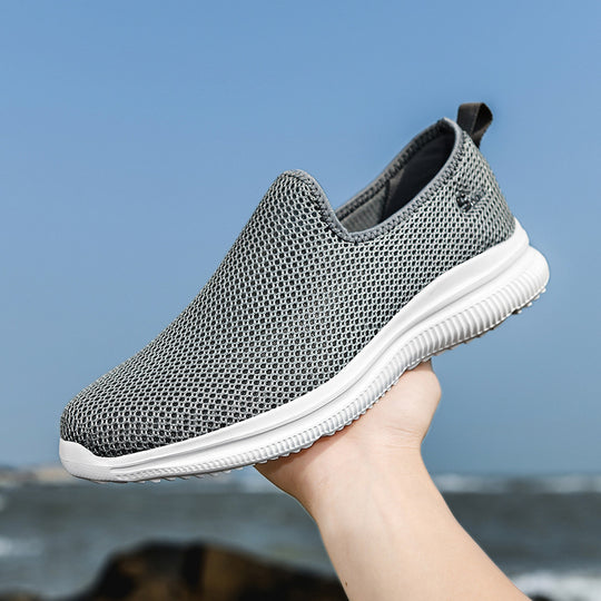 Damen Slip-On Mesh-Sneaker mit elastischem Design und rutschfester Sohle EB