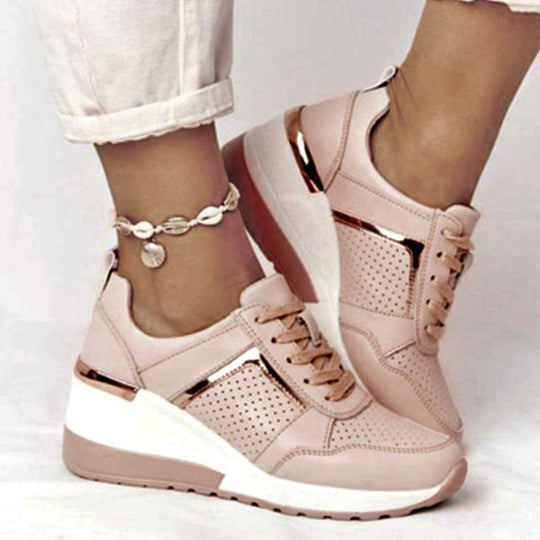 Damen modische Sneakers mit atmungsaktivem Obermaterial und stabiler Sohle EB