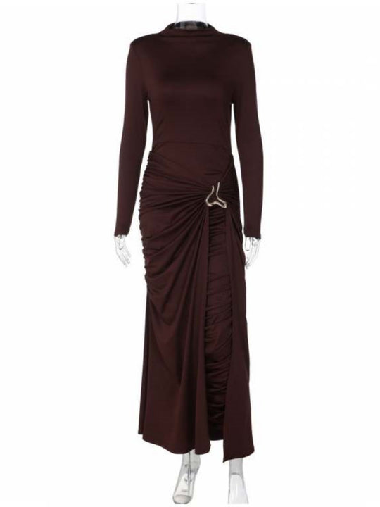 Damen Elegantes Kleid mit innovativem Design und kunstvollen Drapierungen EB