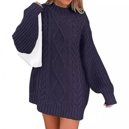 Damen Strickpullover mit oversized Schnitt EB