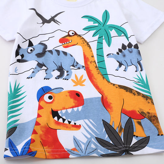 Kinder T-Shirt mit lebendigem Dinosaurier-Motiv EB