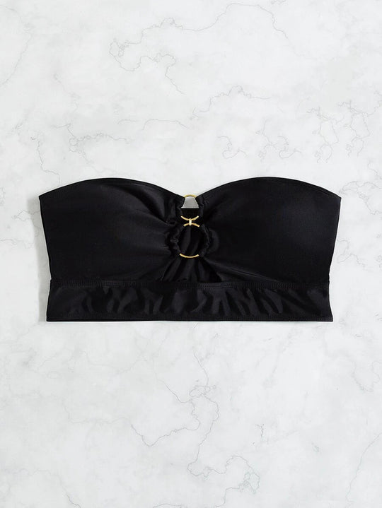 Damen Bandeau-Bikinioberteil mit raffiniertem Ringdetail EB