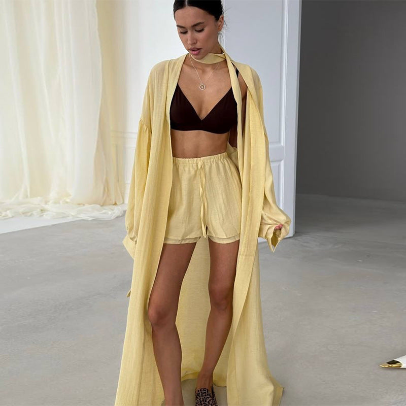 Damen elegantes und luftiges Kimono-Set EB