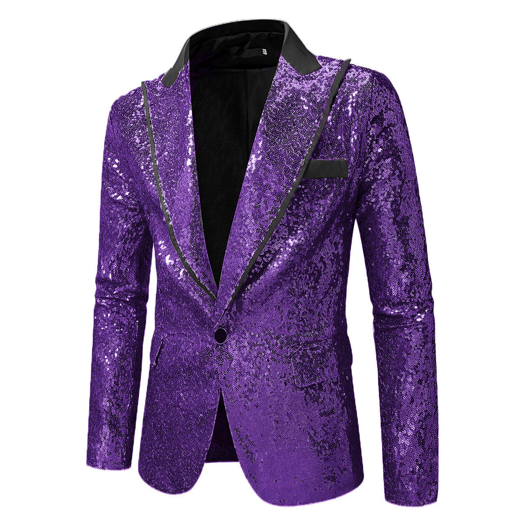 Herren Glitzernder Smokingblazer aus hochwertigem Satin EB