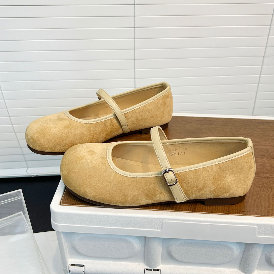 Damen elegante Mokassins mit modischem Riemen und komfortablem Fußbett EB