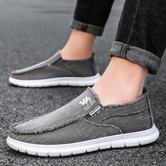 Damen Bequeme Slip-On Sneakers aus robustem Denim Material EB