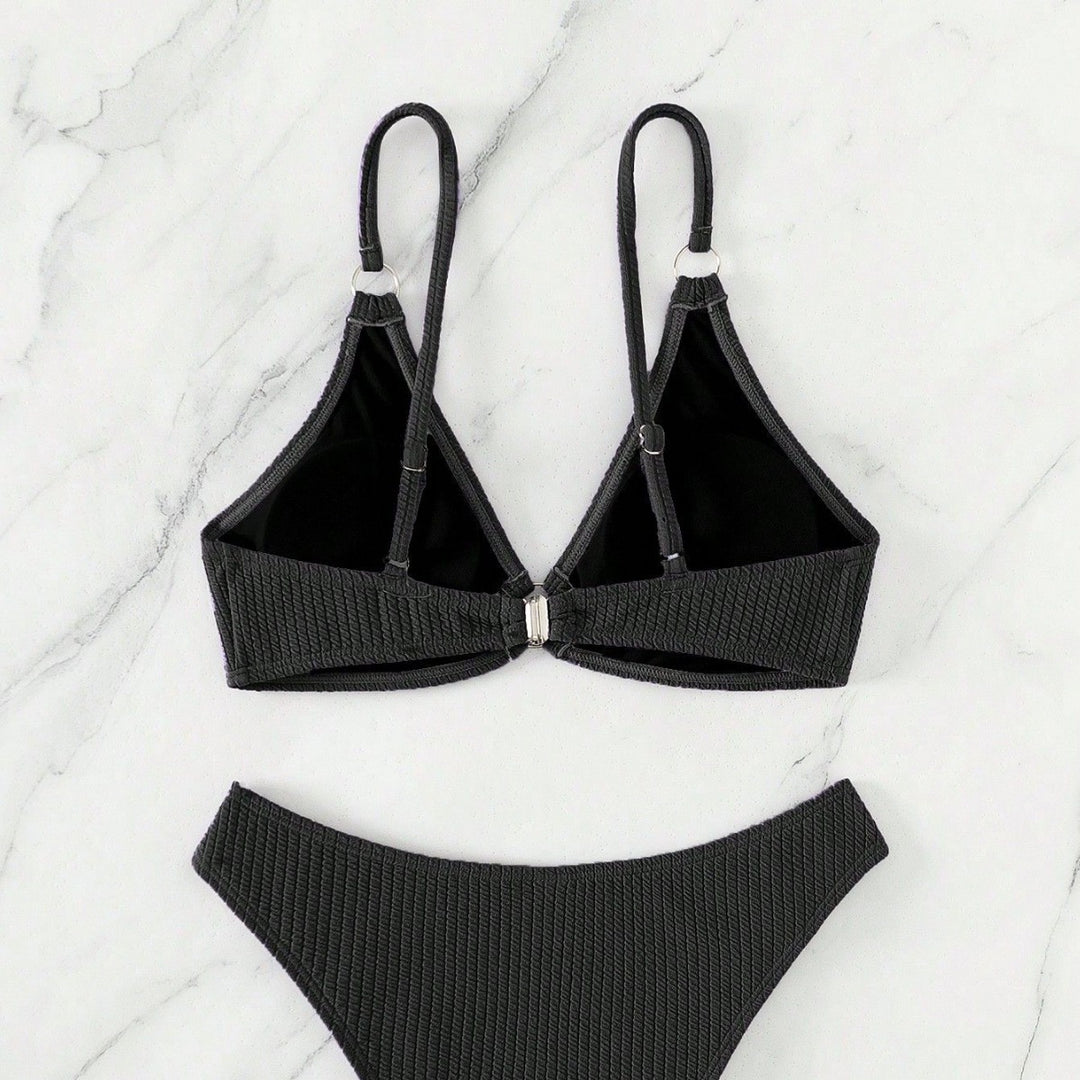 Damen Triangel-Bikini mit Ringverzierungen EB