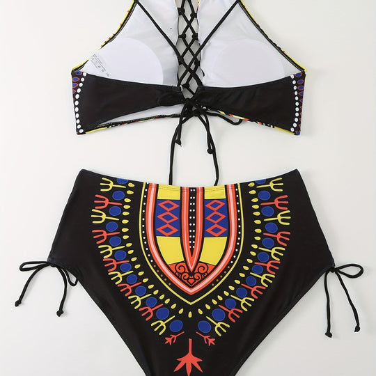 Damen Hochwertiger Bikini mit raffiniertem Schnürdesign EB