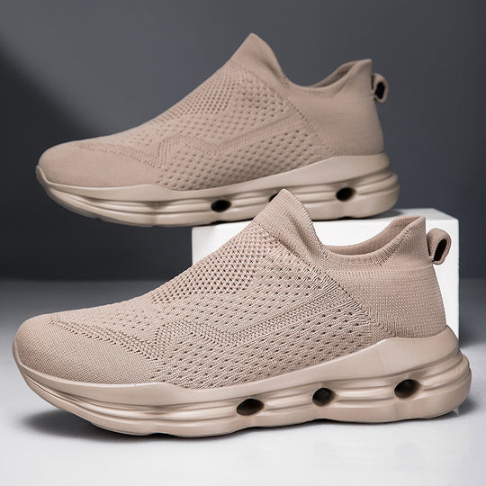 Damen trendige Slip-On Sneakers mit innovativem Mesh-Obermaterial und dämpfender Sohle EB