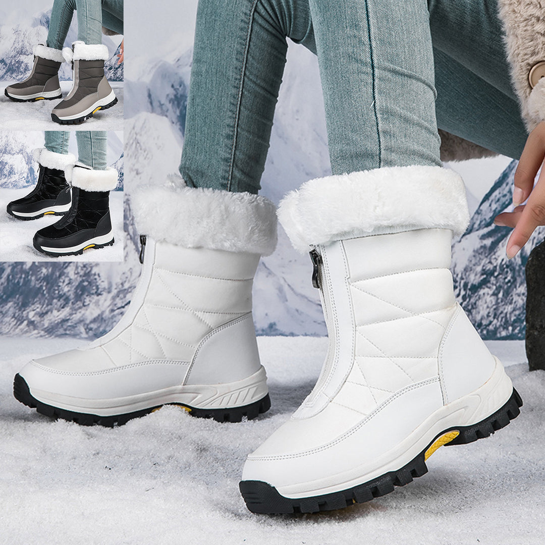 Damen isolierte Winterstiefel mit wärmendem Innenfutter und rutschfester Sohle EB