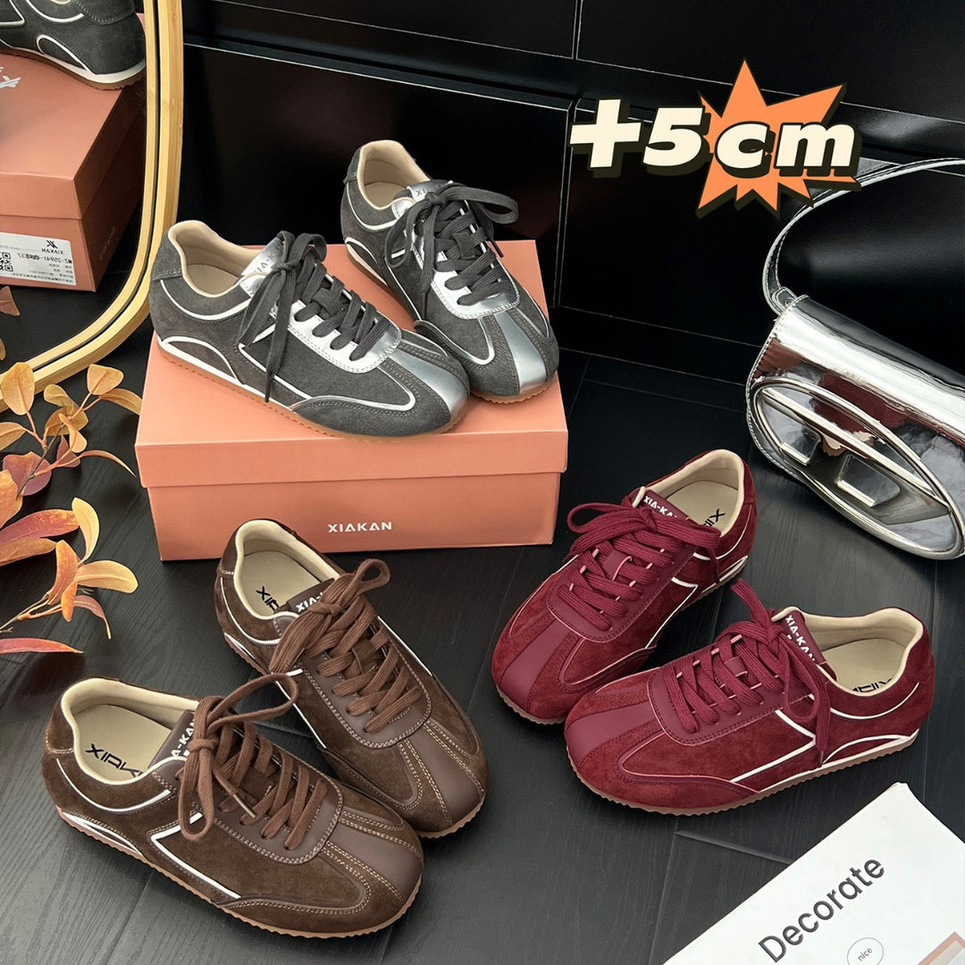 Damen Sneaker aus luxuriösem Wildleder mit sportlichem Design und atmungsaktiver Sohle EB