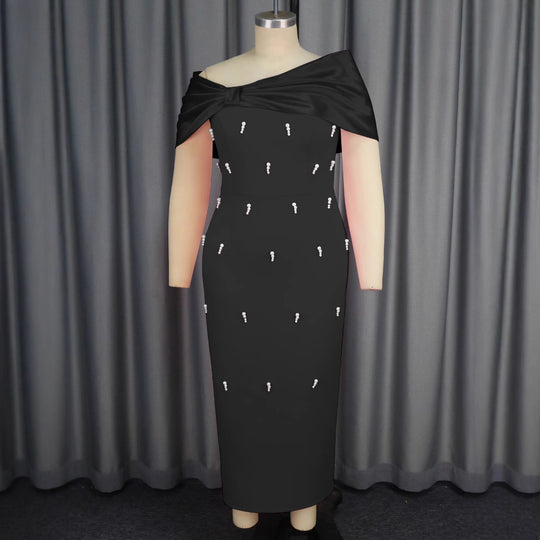 Damen Abendkleid mit schickem Oberteil und funkelnden Applikationen EB