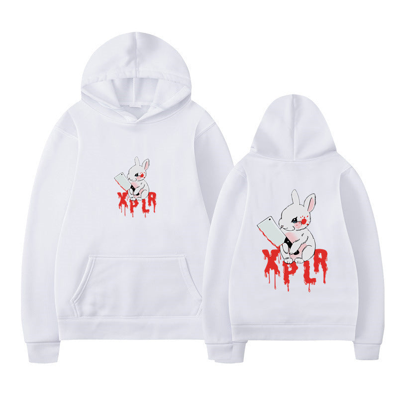 Damen Kapuzensweater mit auffälligem Cartoon-Motiv und bequemer Passform EB