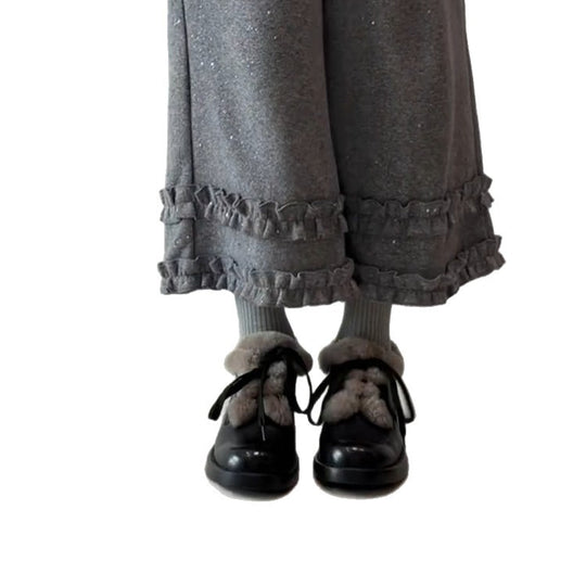 Damen gefütterte Schnürschuhe mit weichem Innenfutter und robustem Profil EB
