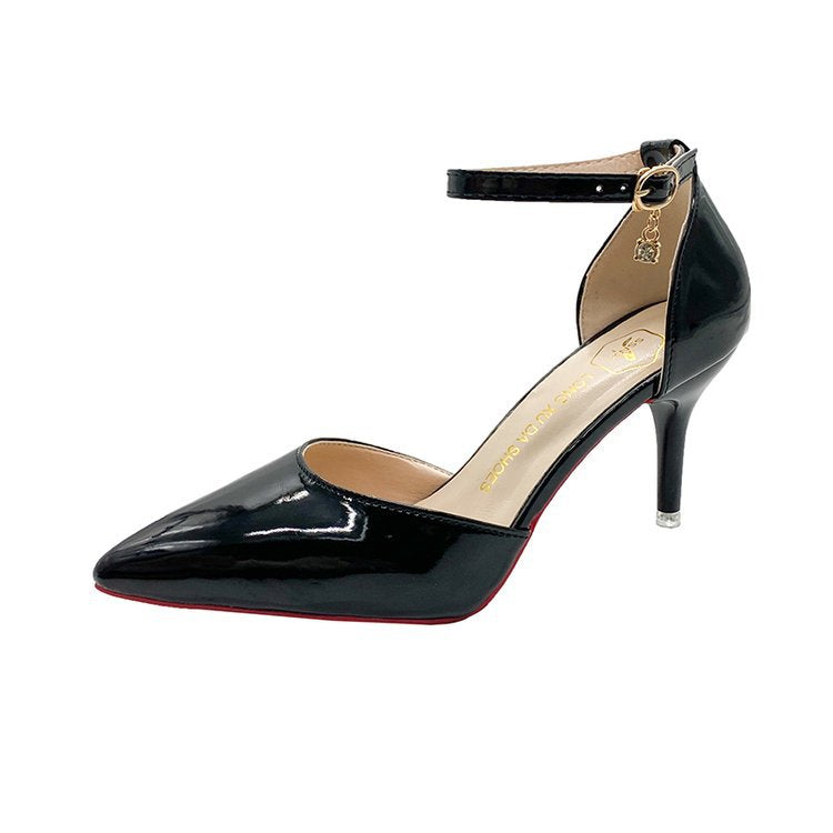 Damen elegante High Heels mit feinem Knöchelriemen EB