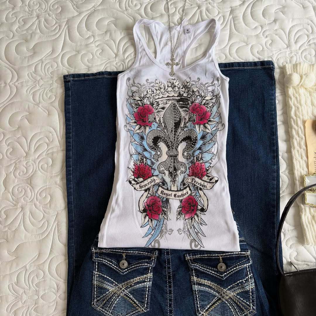 Damen Grafik-Top mit modischem Design EB