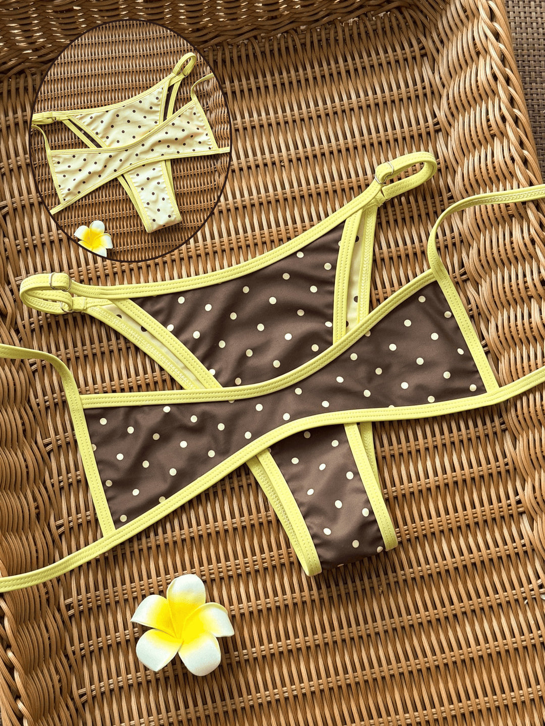 Damen Modischer Slip-Bikini mit trendigen Pünktchen EB