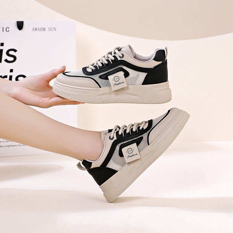 Damen Sportliche Sneakers mit atmungsaktiven Mesh-Einsätzen und rutschfester Sohle EB
