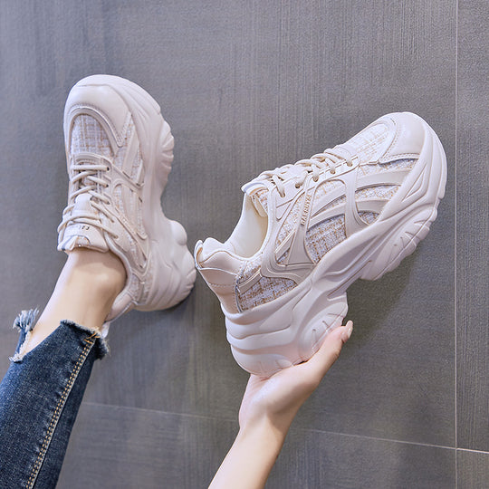 Damen Chunky Sneakers mit atmungsaktiver Mesh-Konstruktion und robustem Sohlenprofil EB