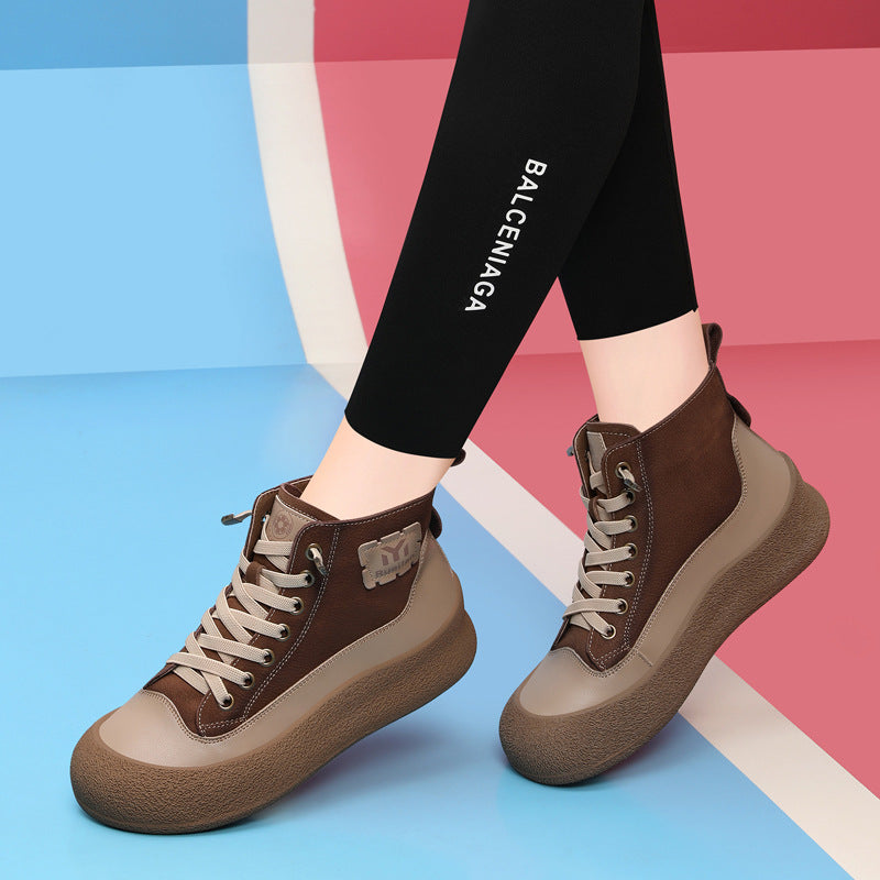 Damen Hochmodische Knit Sneaker mit trendigem Plateau und stabiler Sohle EB