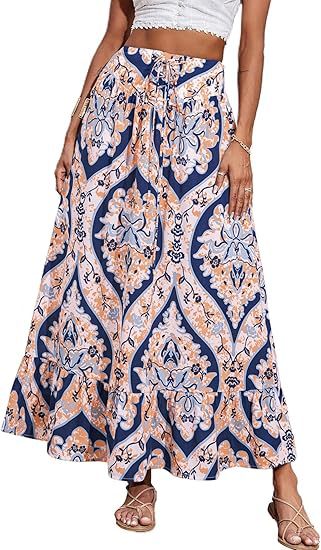 Damen Jumpsuit mit floralem Druck und elastischer Taillierung EB