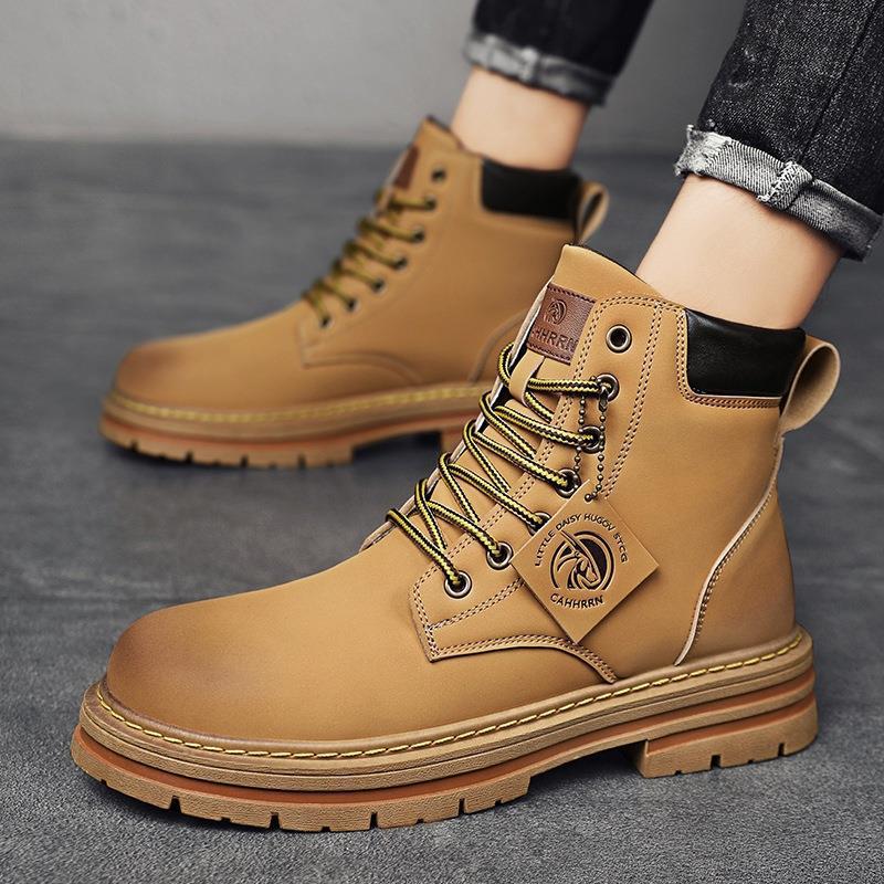 Damen Lederstiefeletten mit robustem Profil und Schnürung EB