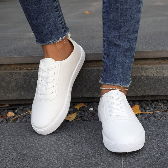 Damen Sneakers mit floralem Stickdesign und komfortabler Sohle EB