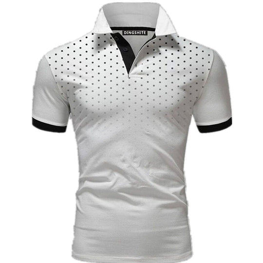 Herren Poloshirt mit modernen Punktdesign und atmungsaktiven Eigenschaften EB