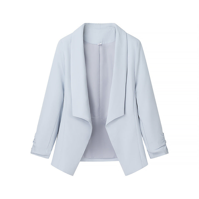 Damen elegante Blazerjacke mit lässigem Schnitt und stylischen Ärmeldetails EB