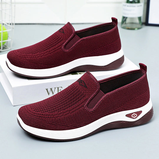 Damen nan atmungsaktiver gestrickter Slip-On Freizeitschuh mit dämpfender EVA-Sohle EB
