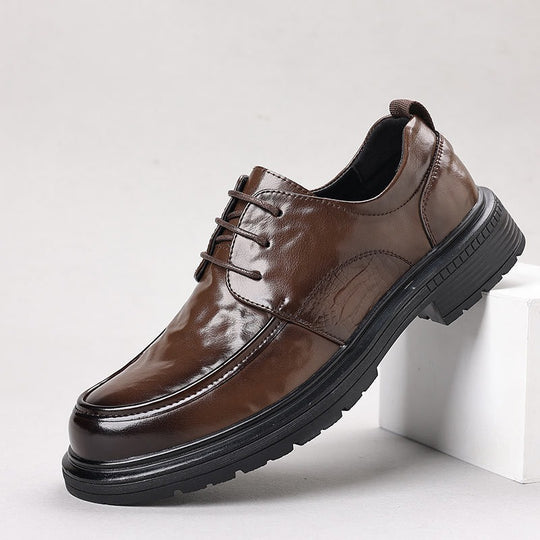 Herren Elegante Schnürschuhe mit edlem Glanz und rutschfester Sohle EB